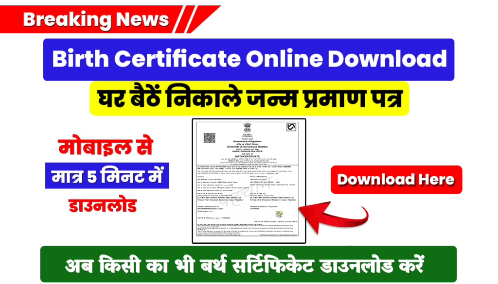 Birth Certificate Online Download