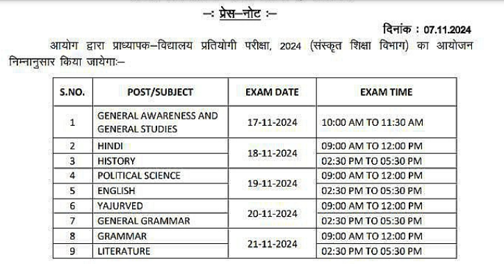 RPSC 1st Grade Exam Date 2024 Admit Card