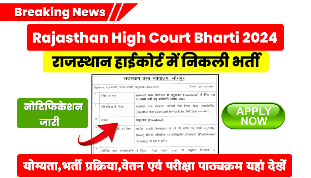 Rajasthan High Court Recruitment 2024