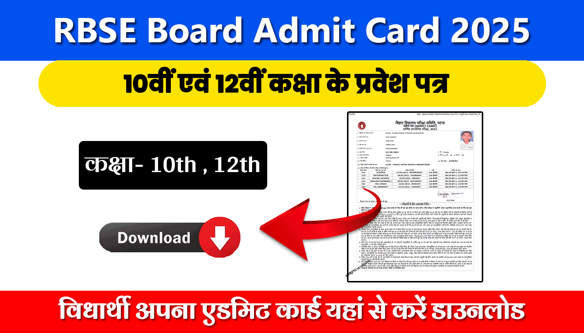 Rajasthan Board Admit Card 2025